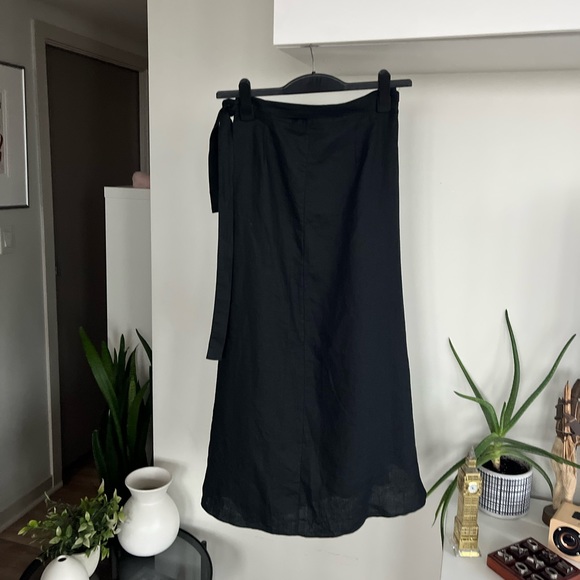 Rare* Linen Aritiza Wilfred Eleta Wrap Skirt 
Sz M - Picture 9 of 13